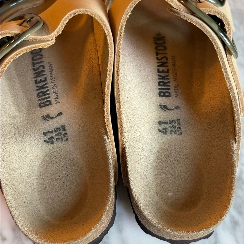 Birkenstock Arizona Big Buckle Tortoise Almond Nubuck 1018-861 Size 41 - Picture 5 of 6